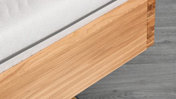 Miniaturka 3 - Stylowe Łóżko Dębowe do Sypialni z Pojemnikiem Garo B