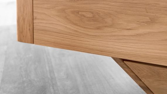 Miniaturka 5 - Stylowe Łóżko Dębowe do Sypialni z Pojemnikiem Garo B