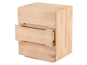 Miniaturka 1 - Dębowa szafka nocna z dwoma otwartymi szufladami perspektywa