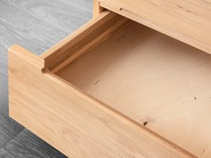 Miniaturka 5 - Dębowa szafka nocna detal otwartej szuflady wnętrze konstrukcji