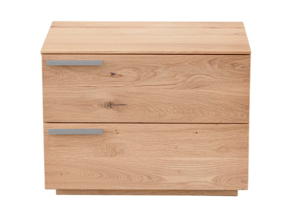 Szafka nocna drewniana z litego drewna Arella 2L-RE