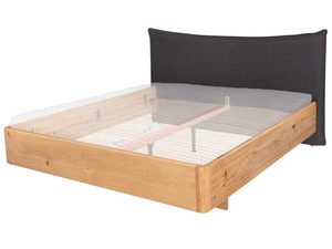 Miniaturka 8 - Łóżko dębowe z przezroczystym materacem i poduszką grafitową perspektywa