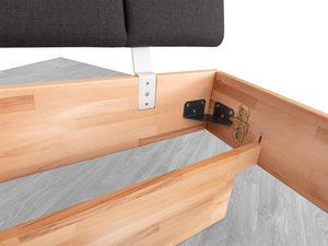 Miniaturka 15 - Łóżko bukowe z tapicerowanym zagłówkiem detal montażowy konstrukcja