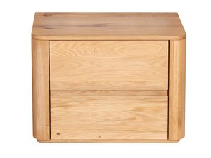 Miniaturka 7 - Dębowa szafka nocna z dwoma szufladami zaokrąglona frontalny