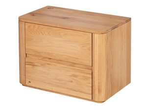 Miniaturka 1 - Szafka nocna dębowa z dwoma szufladami zaokrąglona perspektywa