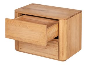 Miniaturka 2 - Dębowa szafka nocna z otwartą górną szufladą perspektywa