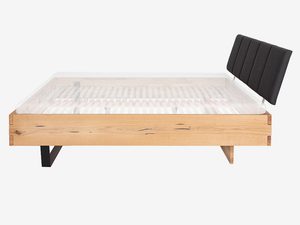 Miniaturka 6 - Łóżko dębowe z materacem przezroczystym i zagłówkiem grafitowym profil
