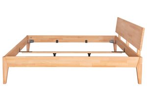 Miniaturka 1 - Rama łóżka bukowego z zagłówkiem skośnym konstrukcja metalowe zawiasy profil
