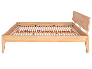 Miniaturka 2 - Łóżko bukowe ze stelażem elastycznym i zagłówkiem skośnym profil boczny