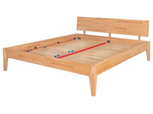 Miniaturka 6 - Bukowe łóżko ze stelażem elastycznym i zagłówkiem skośnym perspektywa