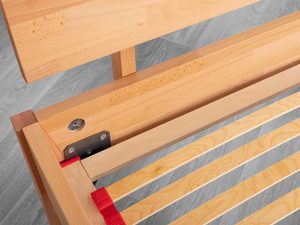 Miniaturka 15 - Detal konstrukcji stelaża elastycznego łóżka bukowego mocowanie zbliżenie