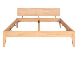 Miniaturka 9 - Rama łóżka bukowego z zagłówkiem skośnym konstrukcja metalowe zawiasy frontalny