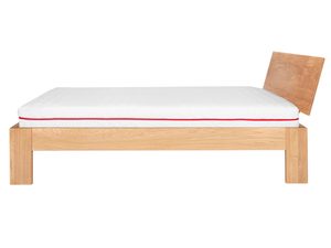 Miniaturka 4 - Łóżko dębowe z materacem i zagłówkiem skośnym regulowanym profil boczny