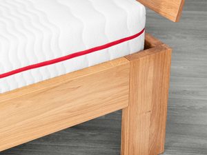 Miniaturka 9 - Łóżko dębowe detal ramy bocznej narożnik i noga usłojenie drewna