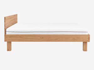 Miniaturka 1 - Łóżko dębowe z materacem i zagłówkiem drewnianym na masywnych nogach profil