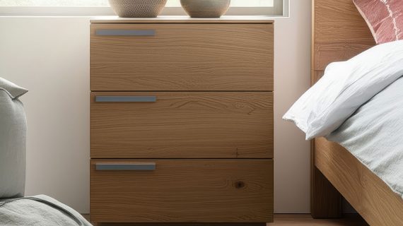 Miniaturka 7 - Elegancka drewniana szafka nocna Arella 3L-RE