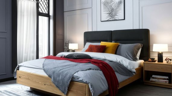 Miniaturka 4 - Łóżko Dębowe z Podnoszonym Stelażem i Pojemnikiem Mara