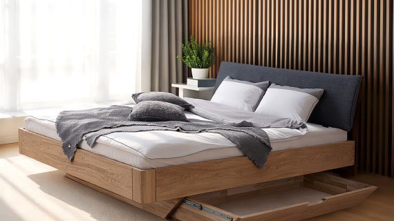 Miniaturka 9 - Stylowe Łóżko Dębowe z Eleganckim Wykończeniem Elona B