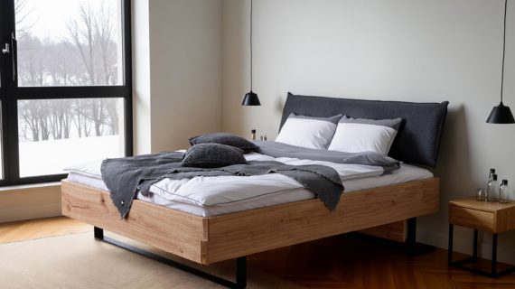 Miniaturka 12 - Wygodne Łóżko Dębowe z Pojemnikiem Taverika B DĄB