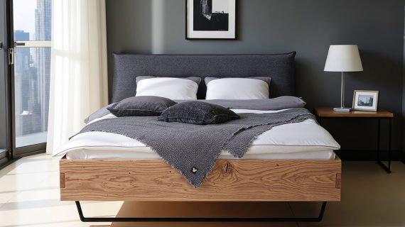 Miniaturka 13 - Wygodne Łóżko Dębowe z Pojemnikiem Taverika B DĄB