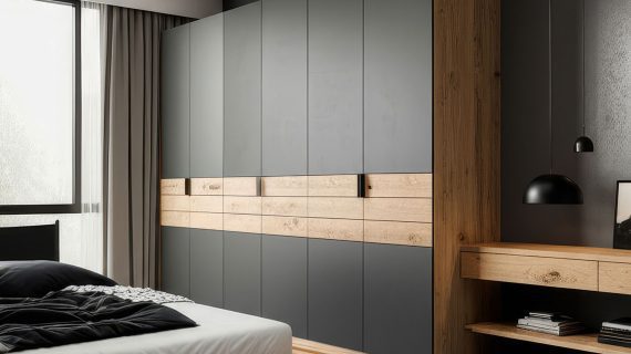 Miniaturka 5 - Elegancka drewniana szafa K60EF4E