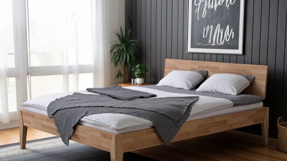 Miniaturka 21 - Łóżko Bukowe do Sypialni w Stylu Nowoczesnym Lanoret