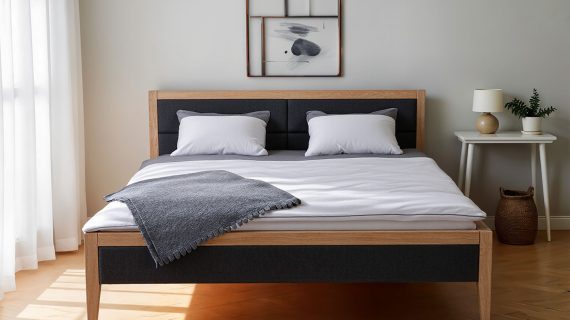 Miniaturka 4 - Łóżko Dębowe do Wygodnej Sypialni Faterara