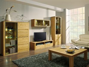 Miniaturka 4 - Meble drewniane dębowe w naturalnym kolorze do salonu