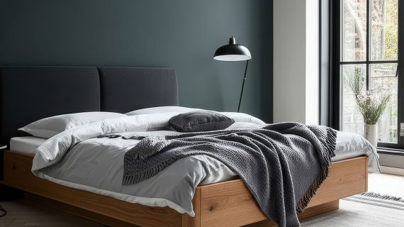 Miniaturka 3 - Dębowe Łóżko z Podnoszonym Stelażem i Pojemnikiem Bamare