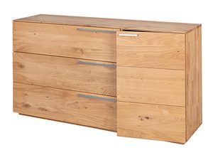 Miniaturka 2 - Komoda dębowa duża z szufladami i drzwiczkami jedna szuflada otwarta