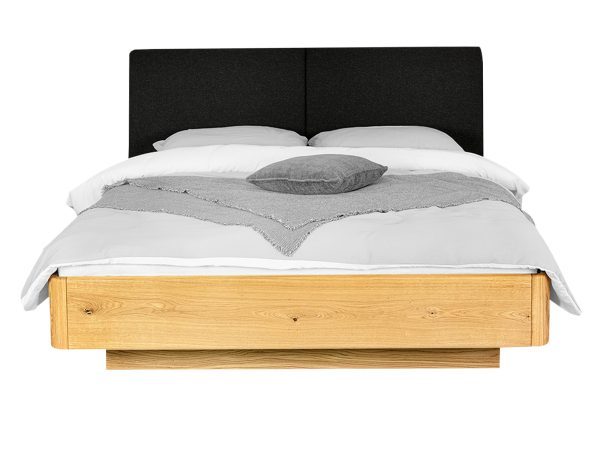 Dębowe Łóżko z Podnoszonym Stelażem i Pojemnikiem Bamare