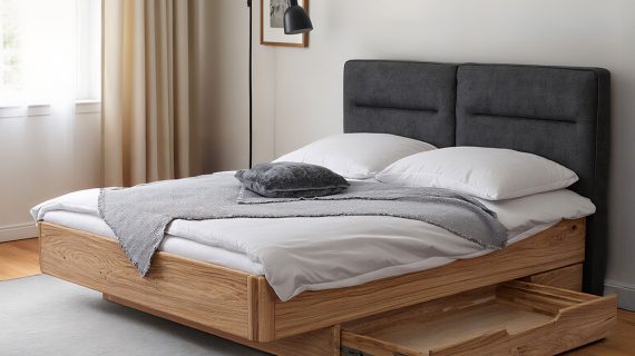 Miniaturka 5 - Łóżko Dębowe z Pojemnikiem i Nowoczesnym Designem Surara