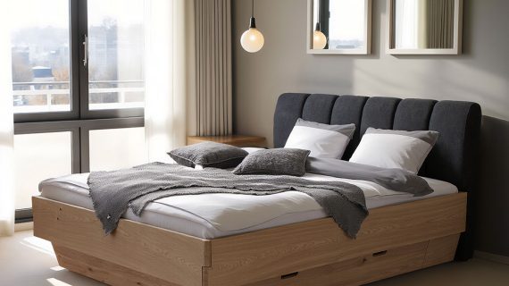 Miniaturka 10 - Wygodne Łóżko Dębowe z Pojemnikiem i Nowoczesnym Designem Dasalia A