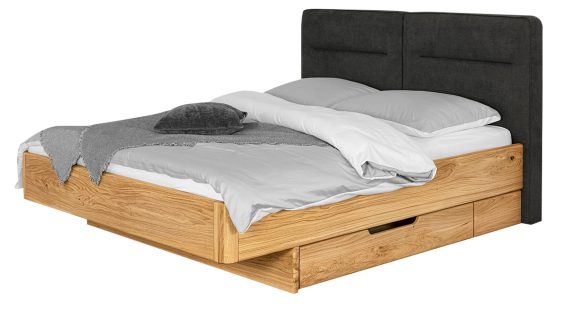 Miniaturka 3 - Łóżko Dębowe z Pojemnikiem i Nowoczesnym Designem Surara