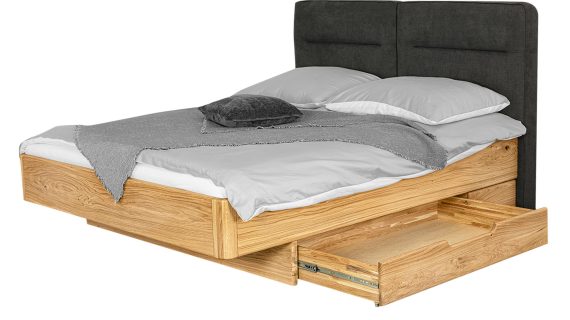 Miniaturka 2 - Łóżko Dębowe z Pojemnikiem i Nowoczesnym Designem Surara
