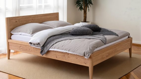 Miniaturka 14 - Łóżko Dębowe do Wygodnej Sypialni Hatalik