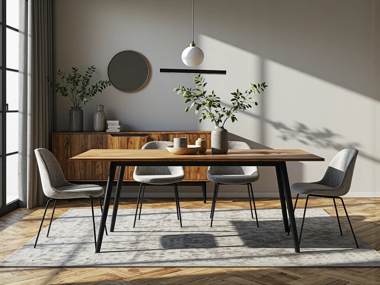 Nowocześnie urządzony salon wyposażony w meble zamówione z opcją szybkiej dostawy do domu.