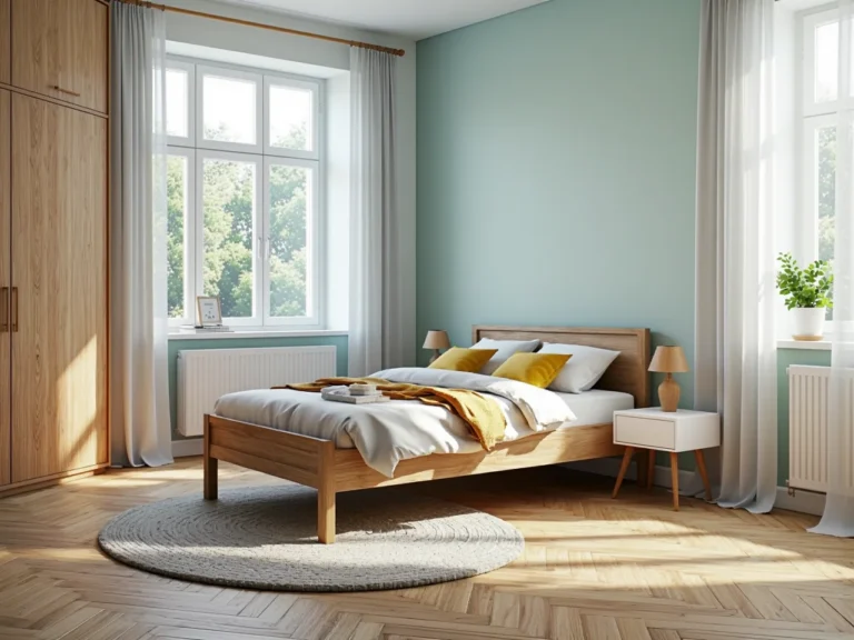 Drewniane łóżko dziecięce dąb naturalny z wysokim zagłówkiem