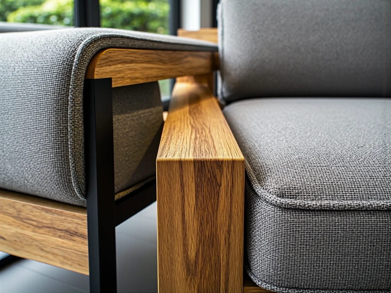 Dokładne czyszczenie i olejowanie drewnianych mebli ogrodowych w celu zabezpieczenia ich przed wilgocią.