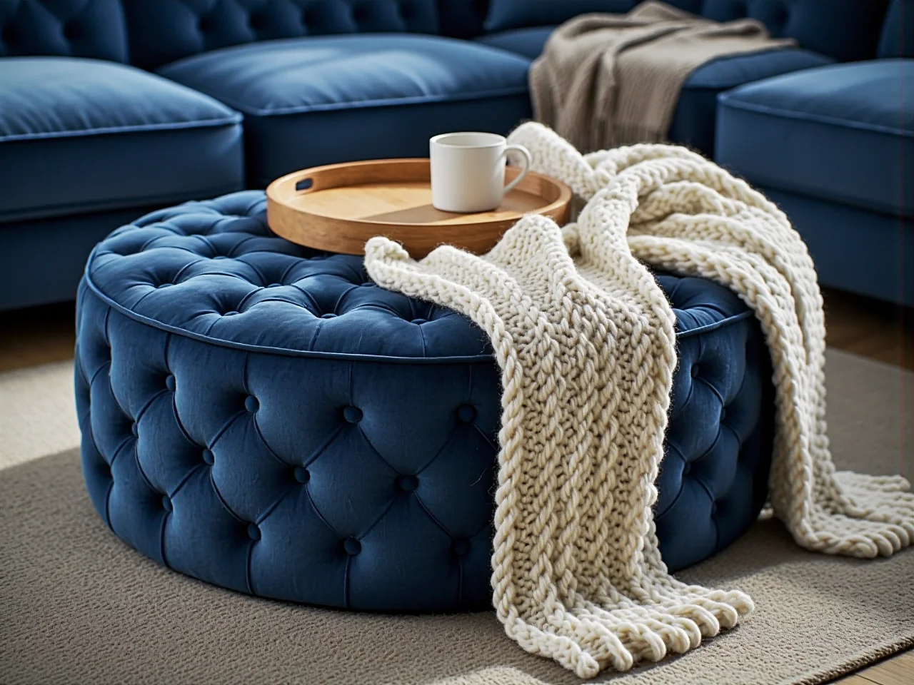 Nowoczesny stolik kawowy z ozdobami to wyjątkowy mebel na prezent pod choinkę.