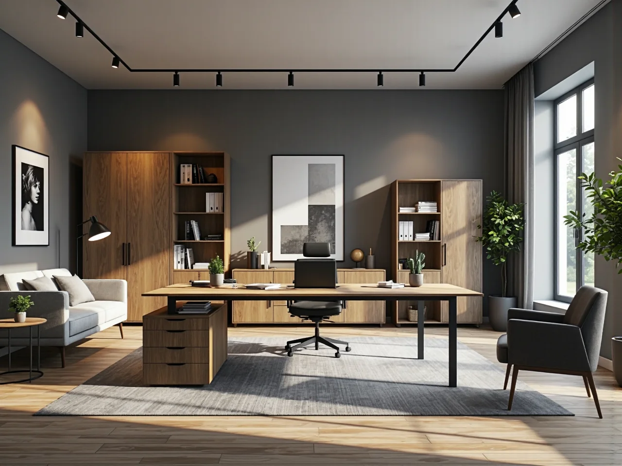 Prawidłowe dopasowanie wysokości krzesła biurowego do blatu biurka w ergonomicznym miejscu pracy.