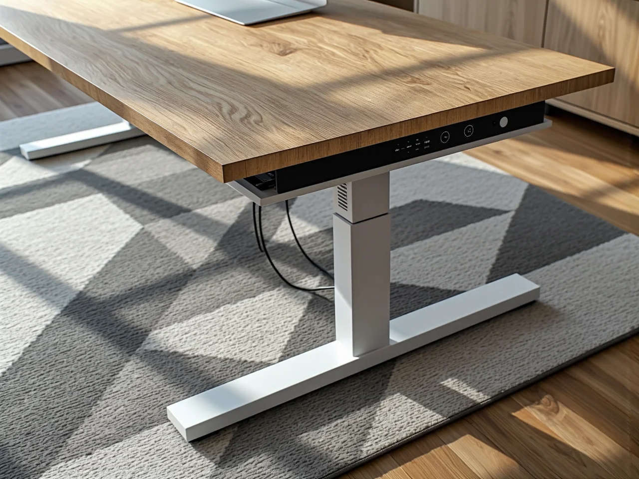 Ergonomiczne stanowisko pracy z biurkiem z regulacją wysokości zapobiegające bólom pleców