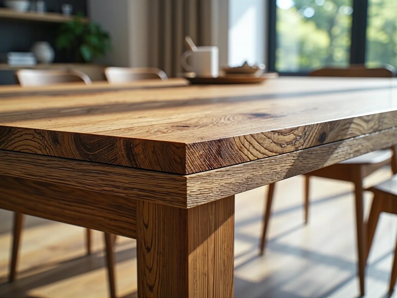 Sprawdzanie faktury powierzchni mebla dłonią test dotykowy struktury litego drewna