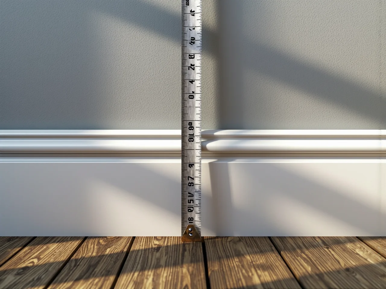 Mierzenie głębokości wnęki z uwzględnieniem miejsca na system drzwi przesuwnych