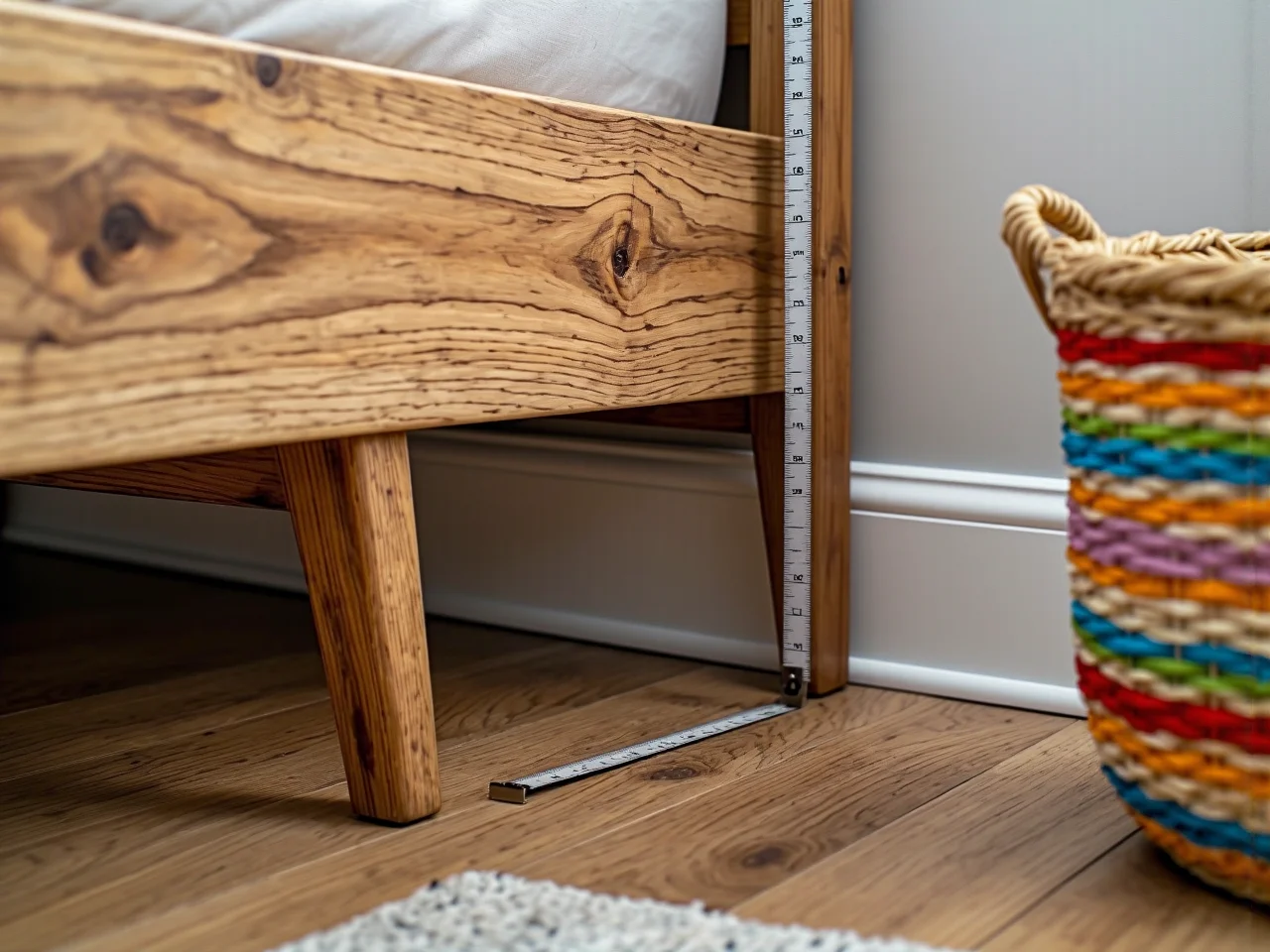 Nowy, dobrze dopasowany materac do pokoju dziecka leżący idealnie w ramie łóżka.