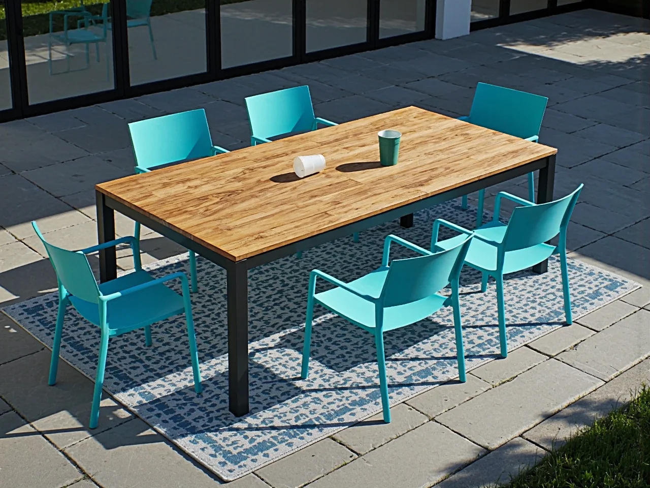 Łatwe w czyszczeniu meble ogrodowe z technorattanu odporne na plamy i zabrudzenia