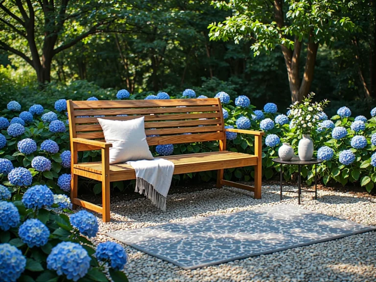 Drewniana ławka ogrodowa z podłokietnikami w kolorze miodowym