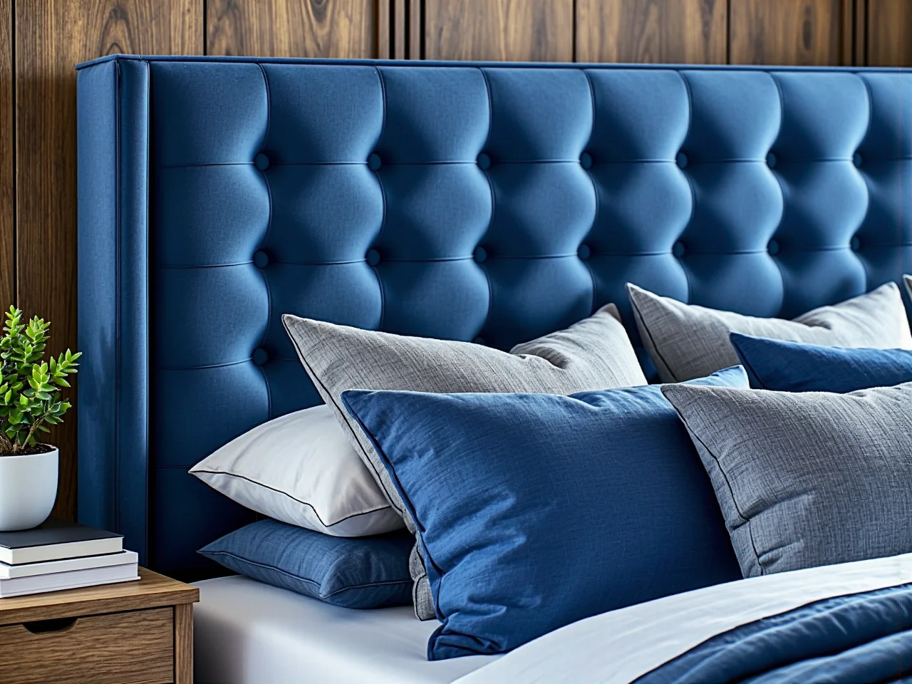 Funkcjonalne łóżko tapicerowane z pojemnikiem na pościel idealne do przechowywania dla gości