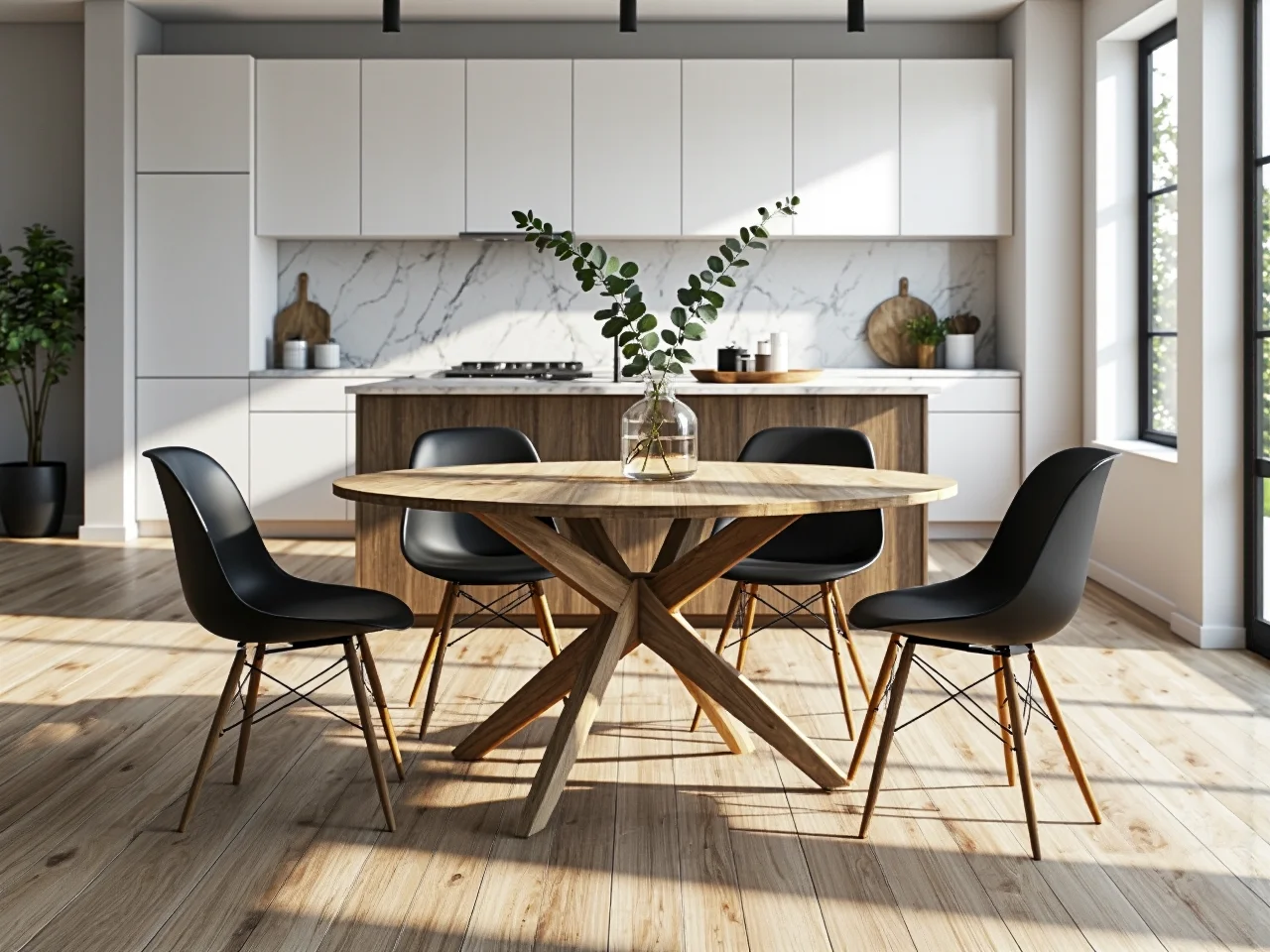 Solidny stół i krzesła w jadalni jako priorytetowe meble użytkowe