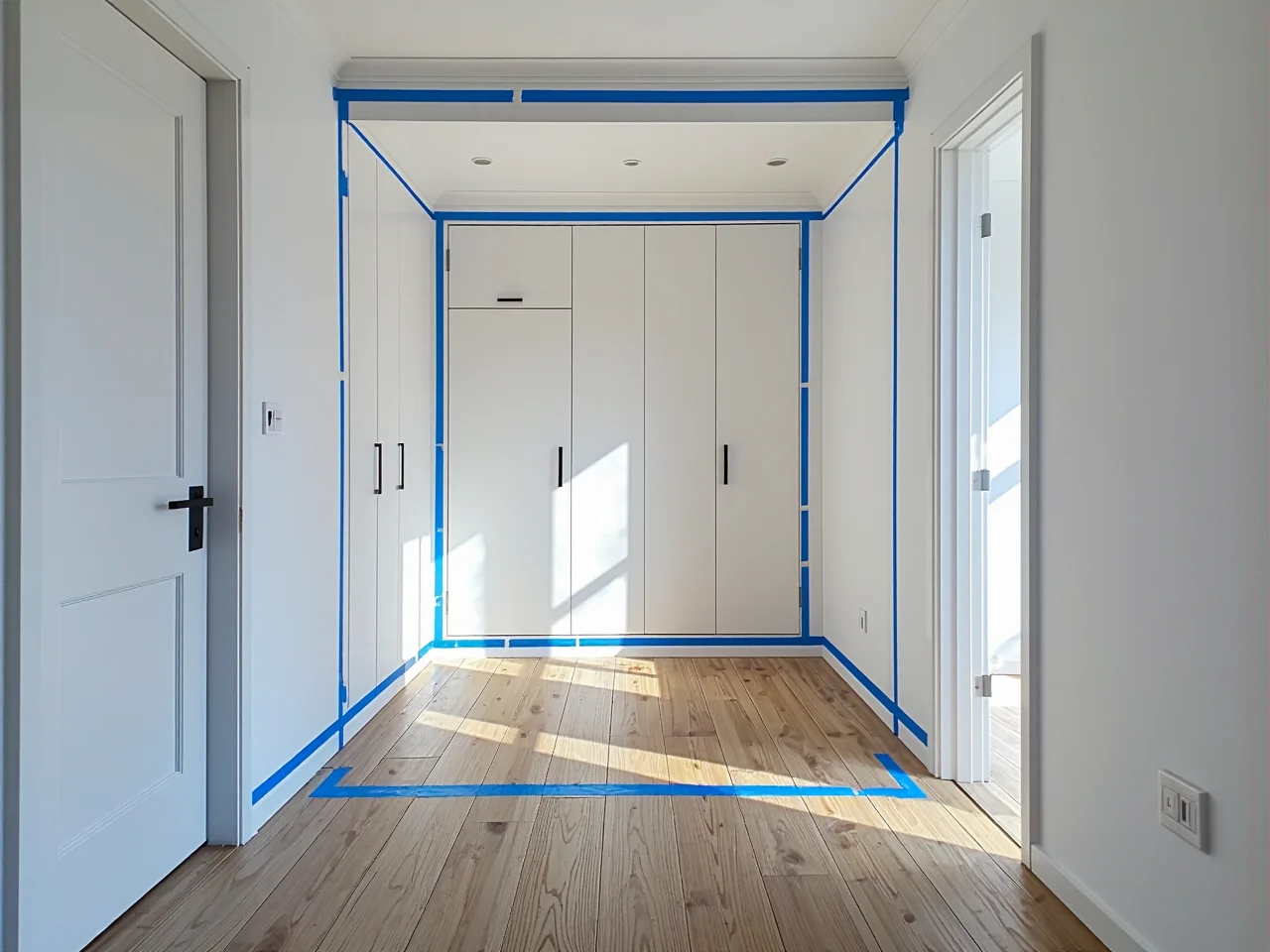 Idealnie dopasowana szafa do przedpokoju zamontowana po dokładnym wymierzeniu wnętrza